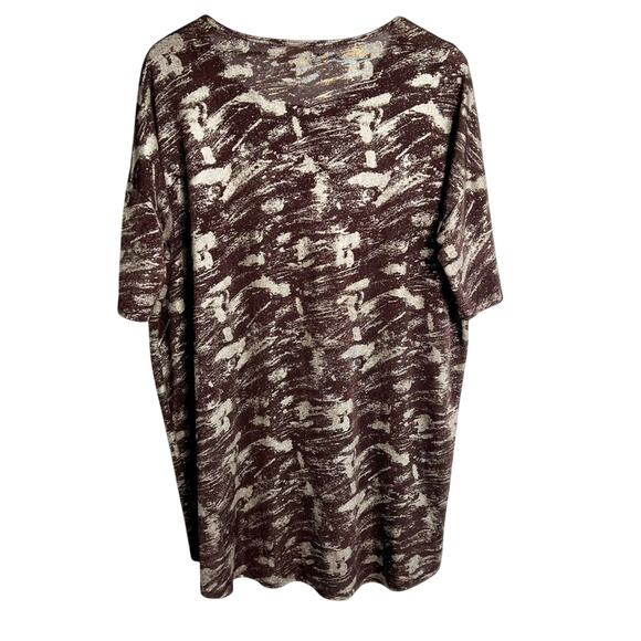 LuLaRoe Purple Gold Metallic Women Blouse Size Large - Picture 2 of 6